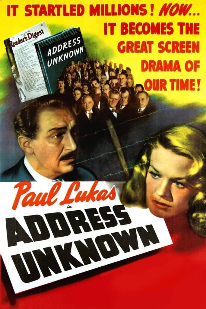 Cartel de la película "Paradero desconocido" (1944), de Cameron Menzies