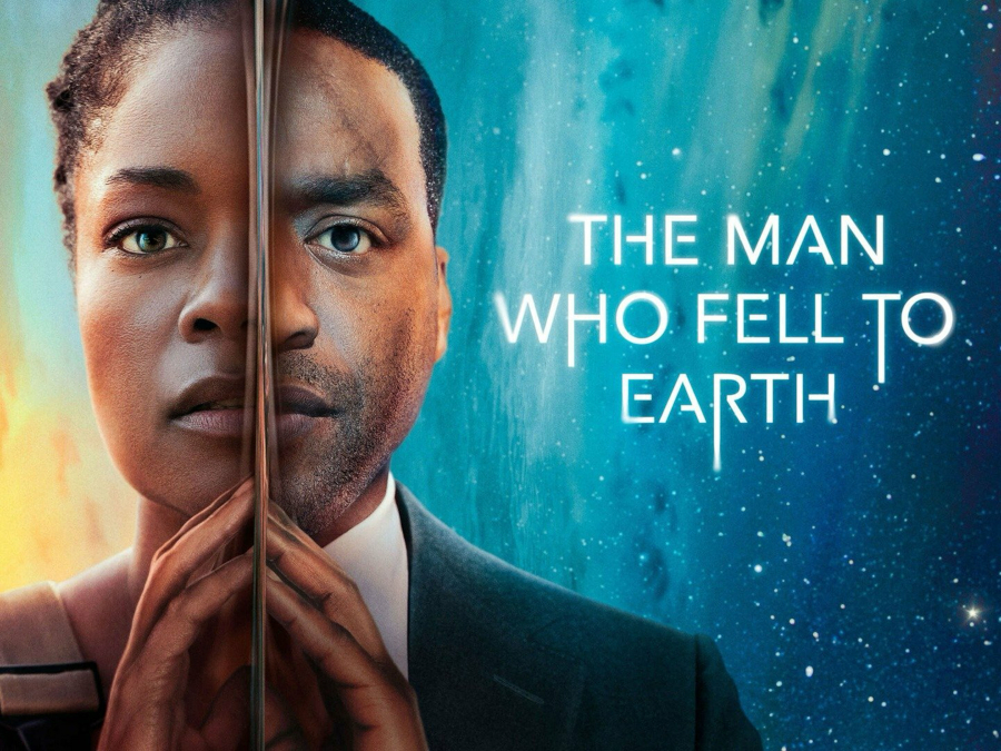 Cartel de la serie de TV que adapta "El hombre que cayó a la Tierra"